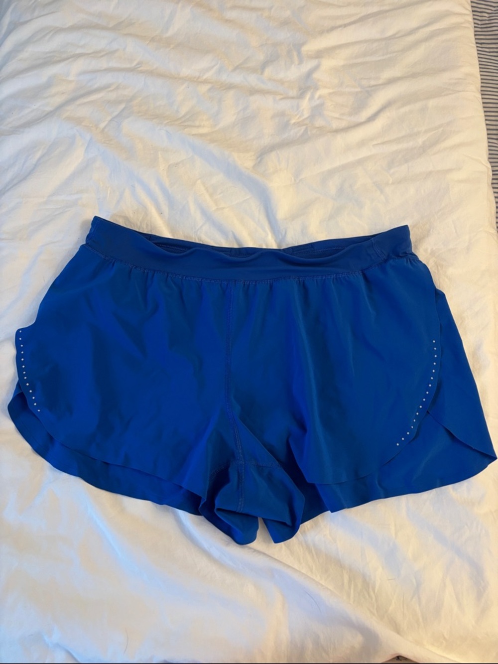 Lululemon Women’s Royal Blue Fast and Free High-Rise Classic-Fit Split Short 3"